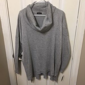 Women’s Cowl Neck Knit Sweater Verve Ami 2x Grey